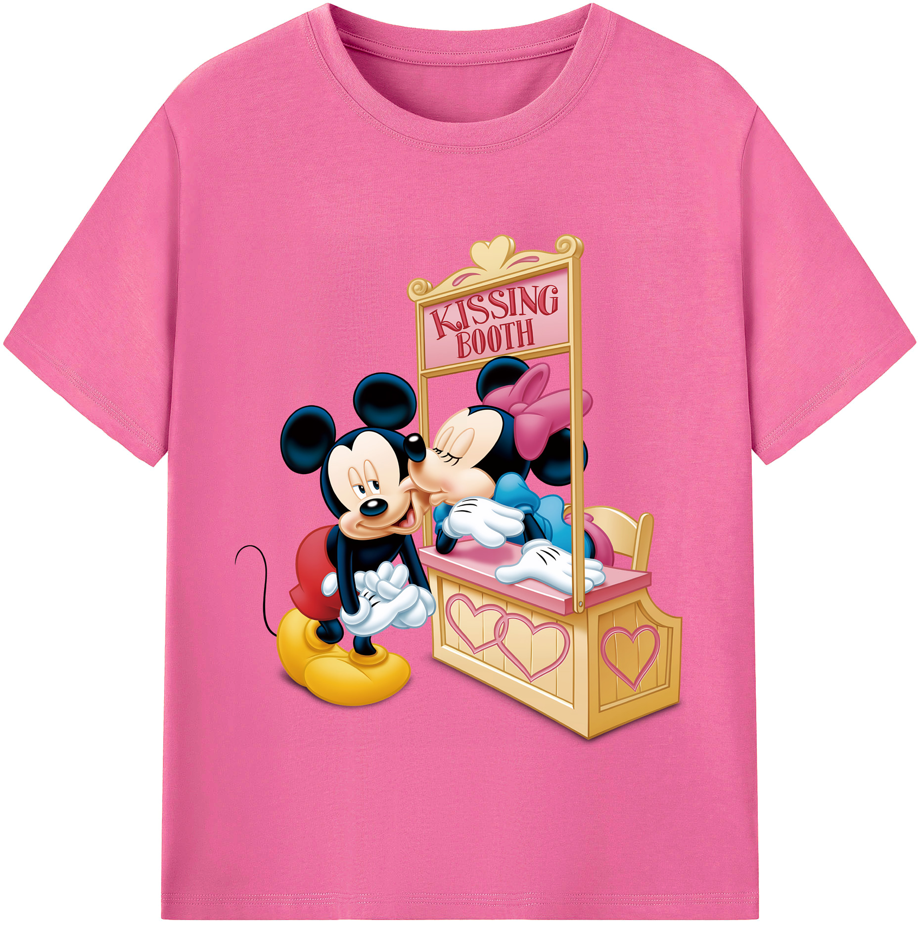 ミッキーマウス Mickey Mouse レディースカジュアルプリントTシャツ（綿100％）